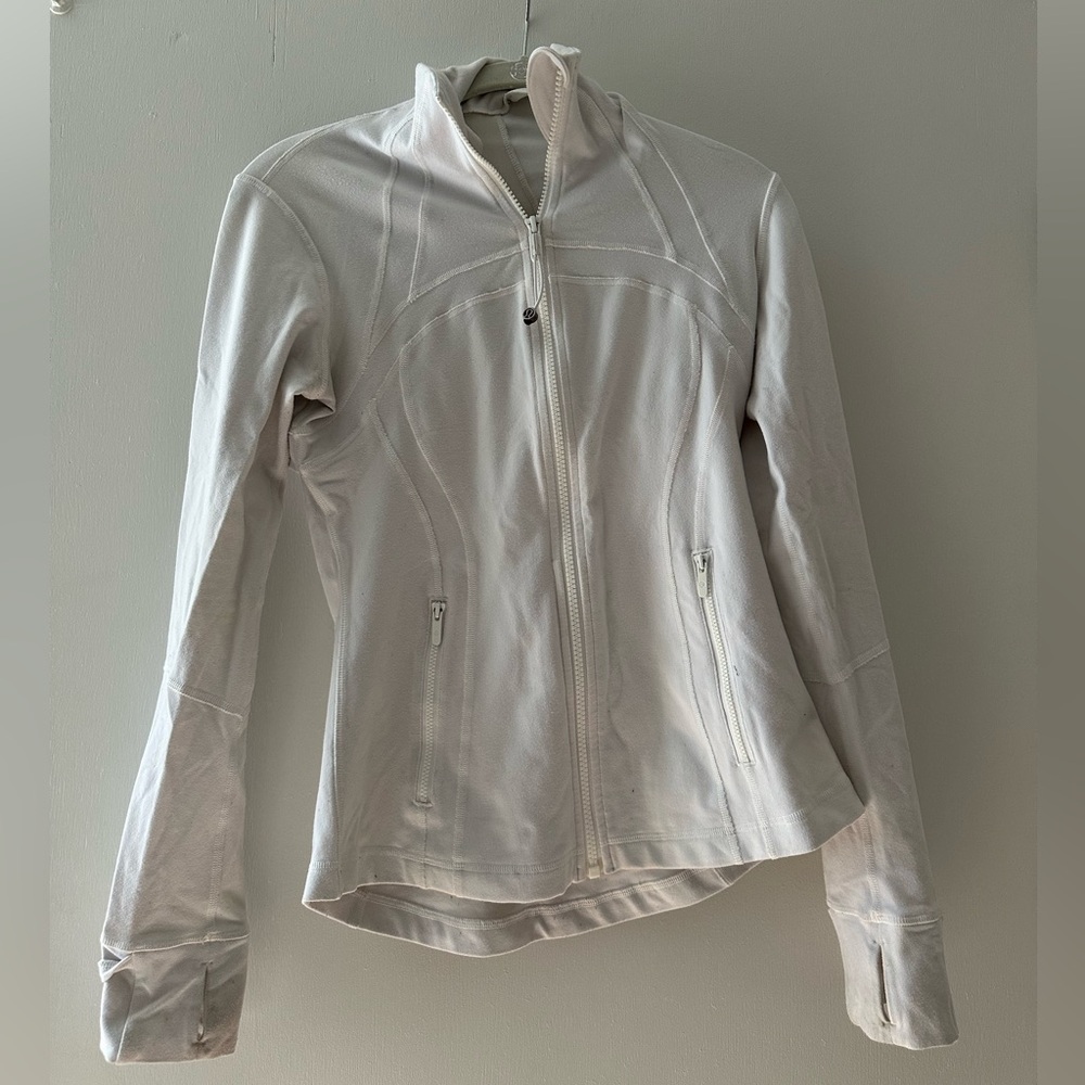 White lululemon zip up